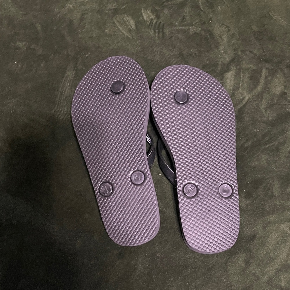 Blue Rafters Sandals + 2 Pairs of Old Navy Flip Flops - Blue, Silver/Gray, Black - Picture 2 of 5